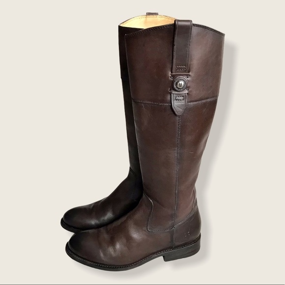 Frye Jayden Button Knee High Leather Riding Boots - Picture 4 of 16